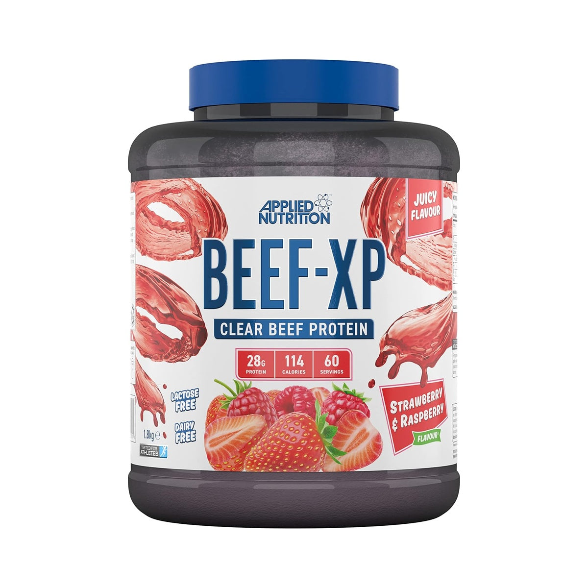 Applied Nutrition Beef XP - Clear Hydrolysed Beef Protein Isolate, Fruit Juice Style, Dairy Free Beef Protein Powder, Lactose Free, Zero Sugar, Low Fat, 1.8kg - 60 Servings