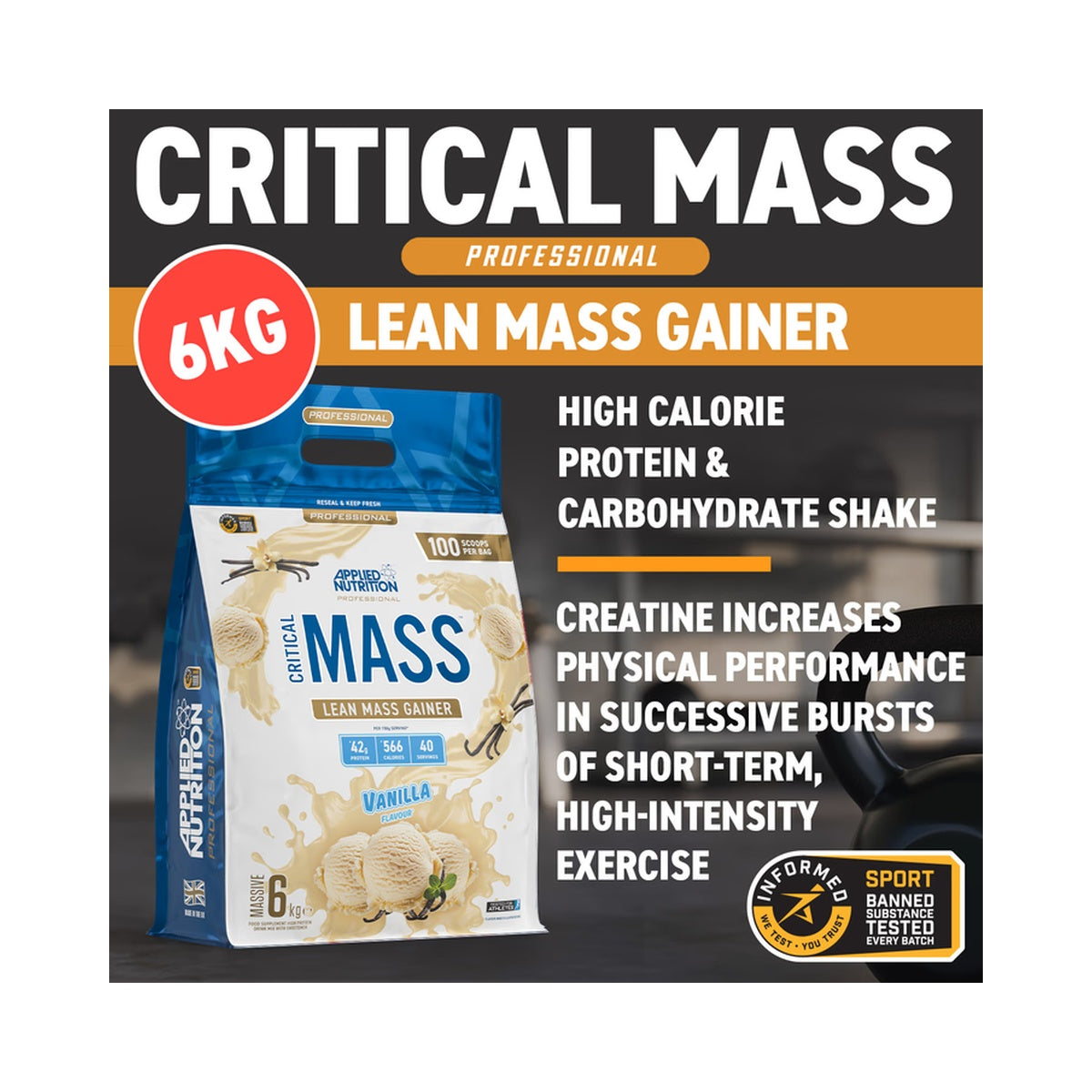 Applied Nutrition Critical Mass Professional - Lean Mass Gainer - 6kg