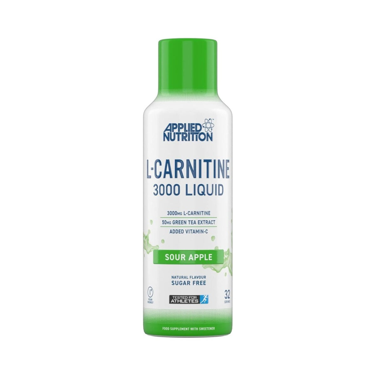 Applied Nutrition L Carnitine 3000 Liquid - L-Carnitine with Green Tea & Vitamin C, Boosts Energy & Weight Management, Vegan (480ml - 32 Servings)