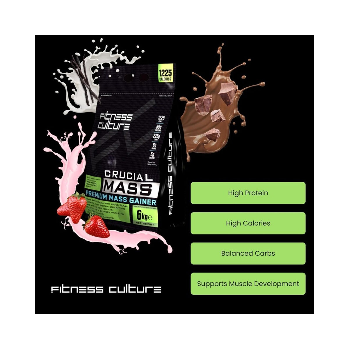 Fitness Culture Crucial Mass Premium Mass Gainer (6kg)