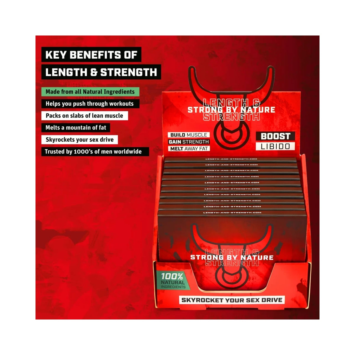 Length & Strength - Natural Testosterone Booster for Men