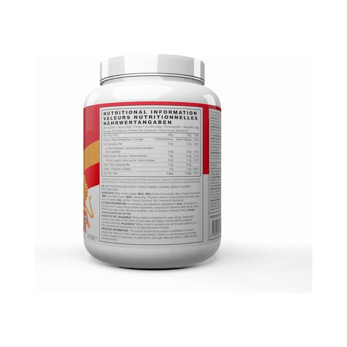 Naughty Boy Advanced 100% Whey Protein Powder.