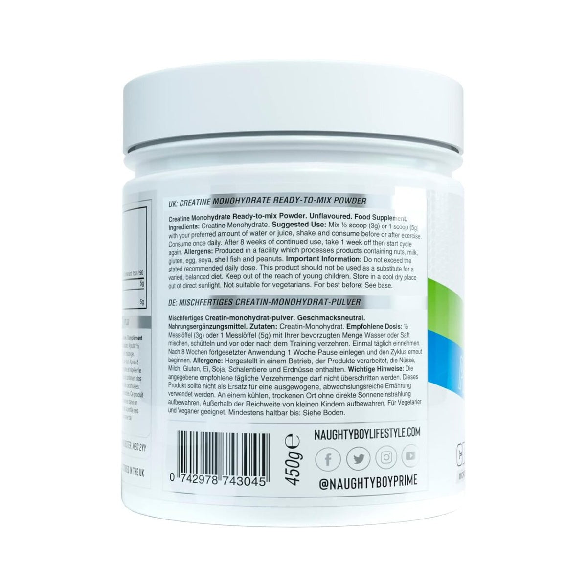 Naughty Boy Micronised Creatine Powder