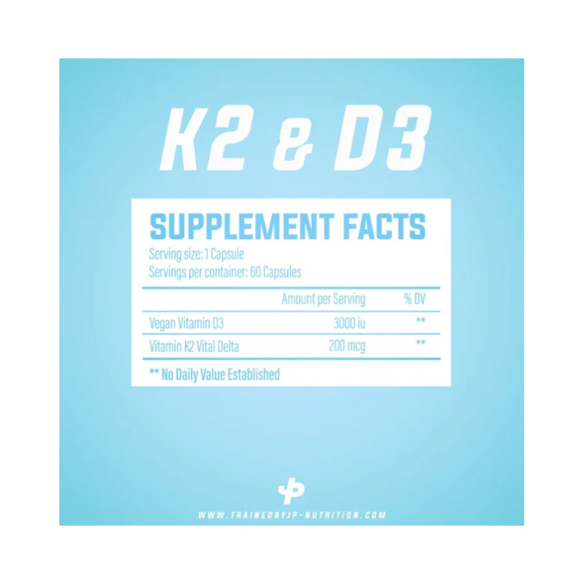 Trained by JP D3 & K2 60 capsules